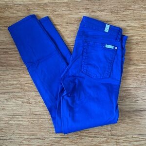 7 for all Mankind Blue Skinny Jeans